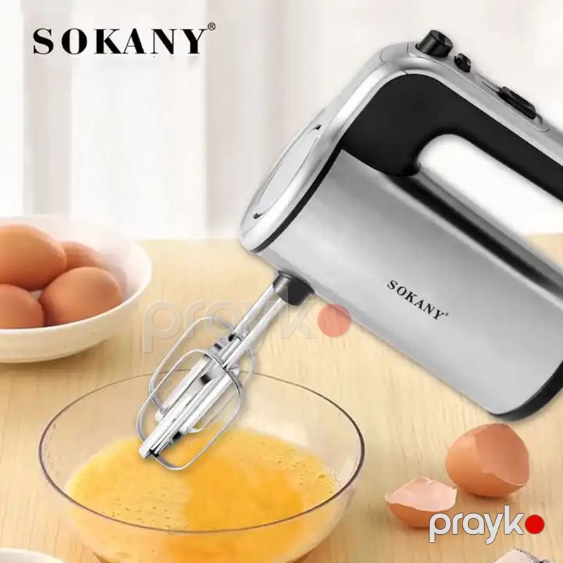 Sokany Elektron Əl Mikseri 5 Sürətli Çırpıcı və Qarmaqlı Elektrikli Əl Mikseri — Blenderlər, xırdalayanlar və mikserlər, Bakı (2)