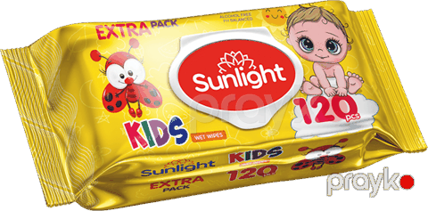 Uşaq üçün nəm salfetlər Sunlight Kids 120 əd — Bakı
