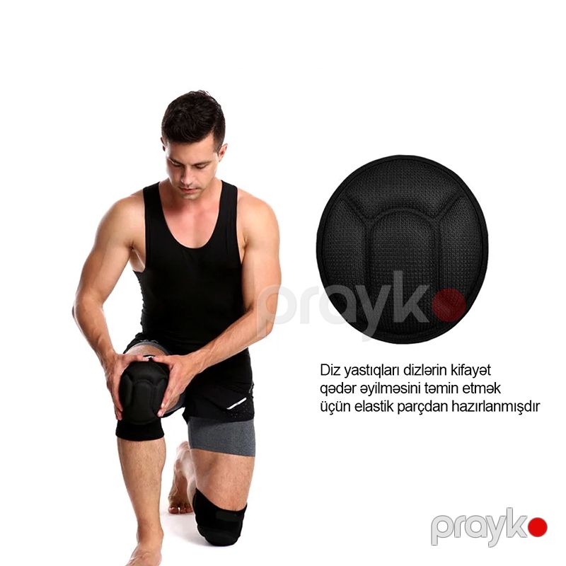 Kişilər və Qadınlar Üçün Qoruyucu Dizlik Voleybol Dizliyi Sürüşməyə Qarşı Elastik Qalın Diz Yastiqciqları Yumşaq Şitqi — İdman, hobi, istirahət, Bakı (4)