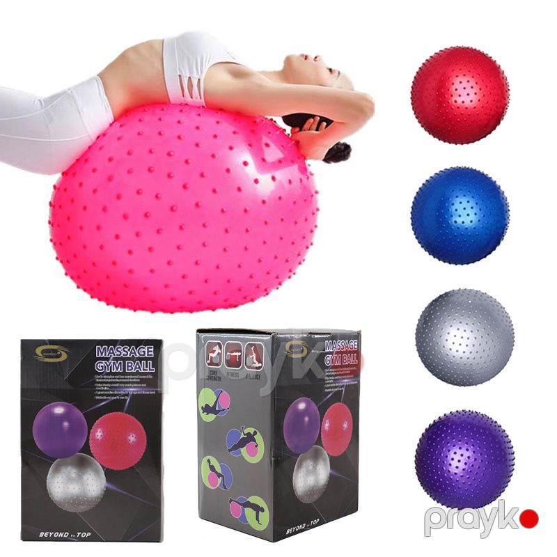 Masaj Funksiyalı Yoga Pilates Topu Tikanlı Aerobik Gimnastika Topu 75 sm Davamlı Yoga Gimnastika Topu — Fitness və yoqa, Bakı (4)