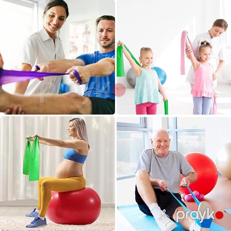 Pilates Yoga Müqavimət Bandı Davamlı Fitness Elastik Bands Müxtəlif Məşq Qrupları Üçün Elastik Band — Fitness və yoqa, Bakı (5)