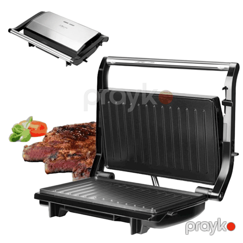 RAF Elektrikli Qril 220V 750W Gücündə Steyk Burger Sendviç Hazırlayıcı Toster 180 Dərəcəli Qeyri-Yapışmayan Qril Toster — Bakı