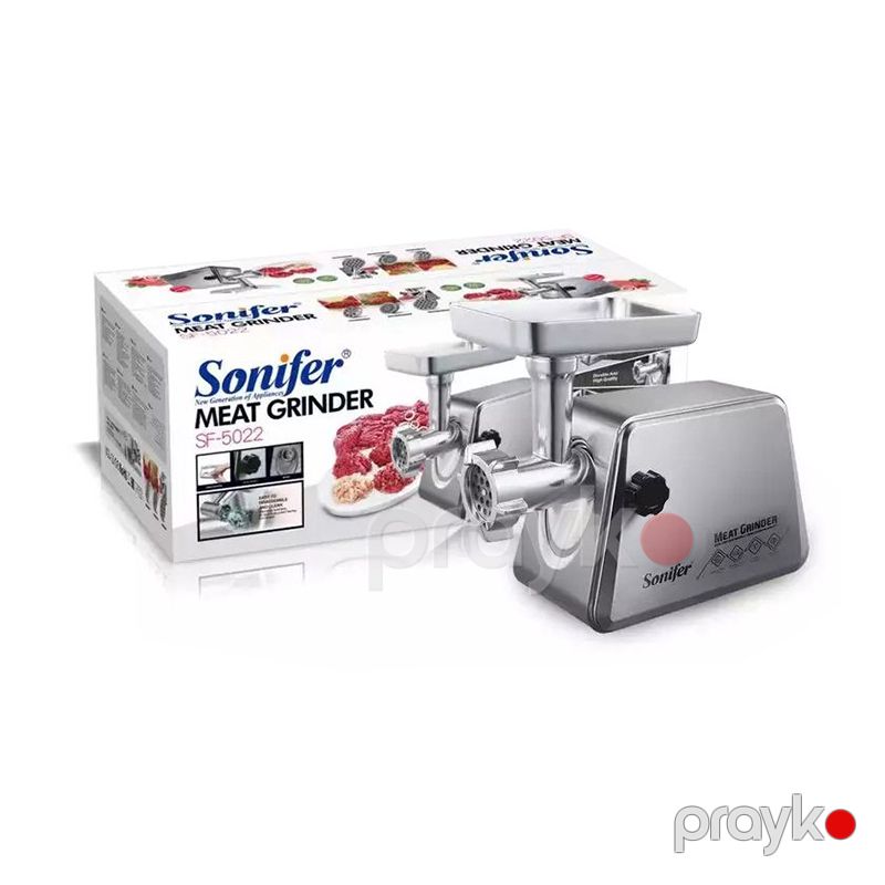 Sonifer SF-5022 Ətçəkən Yeni paslanmayan poladdan hazırlanmış avtomatik 3000w kolbasa əlaveli Elektrikli ət maşını — Digər mətbəx texnikası, Bakı (5)
