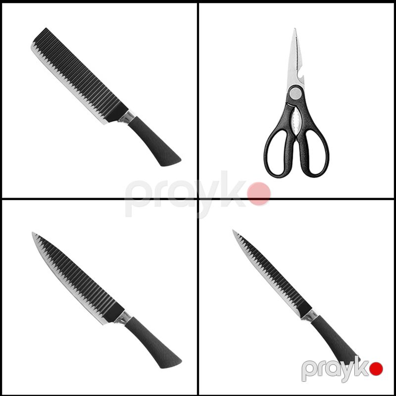 Professional Mətbəx Bıçağı 6 Ədəd Şef Bıçağı Mətbəx Bıçağı Dəsti 6 Parça Meyvə Tərəvəz Bıçağı ER-0238A — Ev texnikası, Bakı (5)