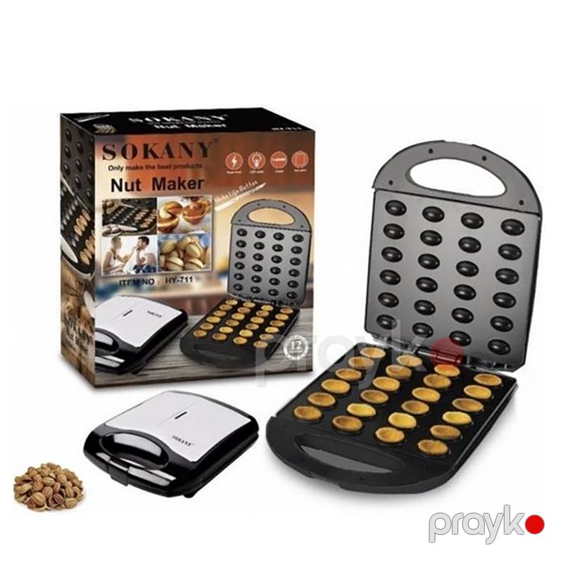 Sokany HY711 Yapışmaz Səhtli Qozlu Peçenye Hazırlayıcı 24 Qozlu Şirniyyat Hazırlayıcı Toster Qoz Peçenye Xəmir Bişirici — Toster və vaflyasıcı, Bakı (2)