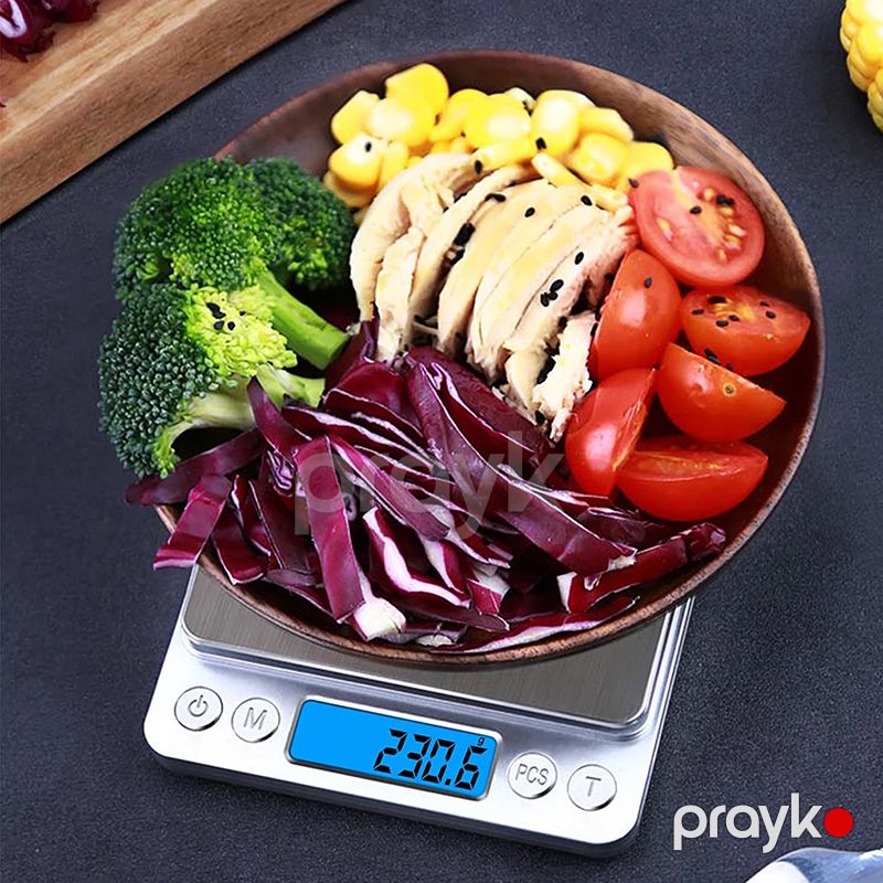 Rəqəmsal Mətbəx Tərəzisi LCD Displey Paslanmayan Polad Meyvə-tərəvəz Zərgərlik Tərəzisi 500g Çoxfunksiyalı Polad Tərəzi — Tərəzi, Bakı (4)