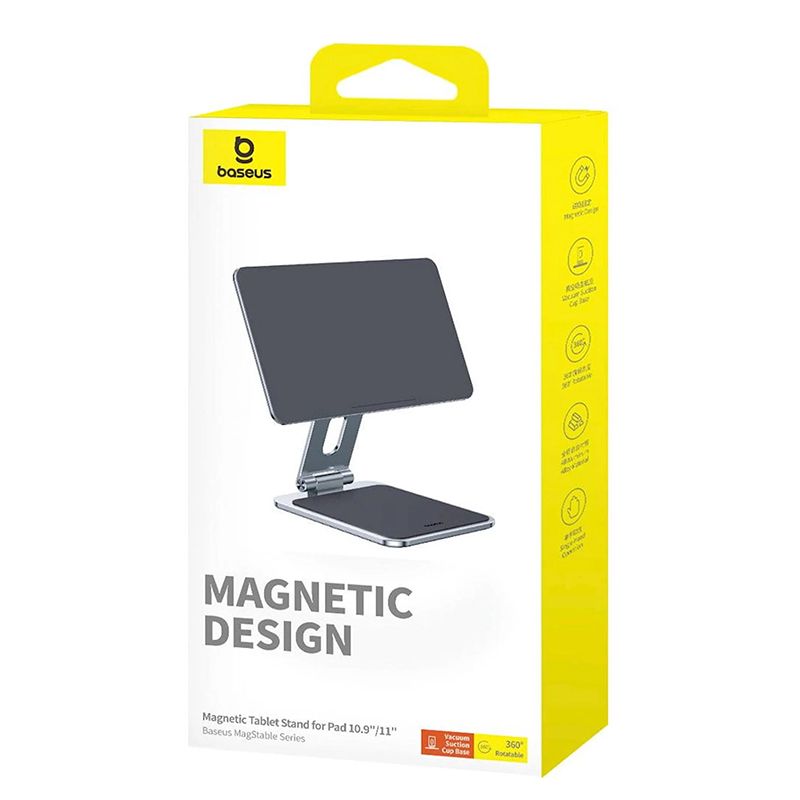 Planşet Tutacağı Baseus MagStable Space Grey Apple iPad 10.9″/11″ üçün 360° Fırlanan Qatlana Bilən Maqnit iPad Stend — Telefonlar və qadjetlər, Bakı (7)