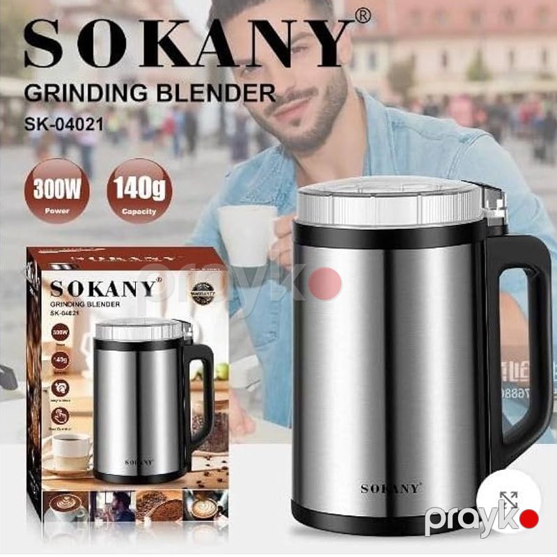 Sokany SK-04021 - Qəhvə Üyüdücü, 140 q Tutum, 300 Vt Güc, Qəhvə Üyüdən — Digər mətbəx texnikası, Bakı (6)