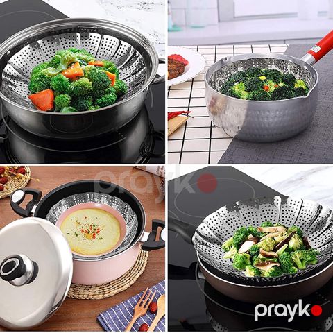 Premium Paslanmayan Polad Tərəvəz Buxarlayan Səbət — Bakı