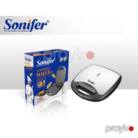 Sonifer SF-6174 Çoxfunksiyalı Elektrikli Toster Sandviç Izgara Hazırlayan 1400W — Bakı