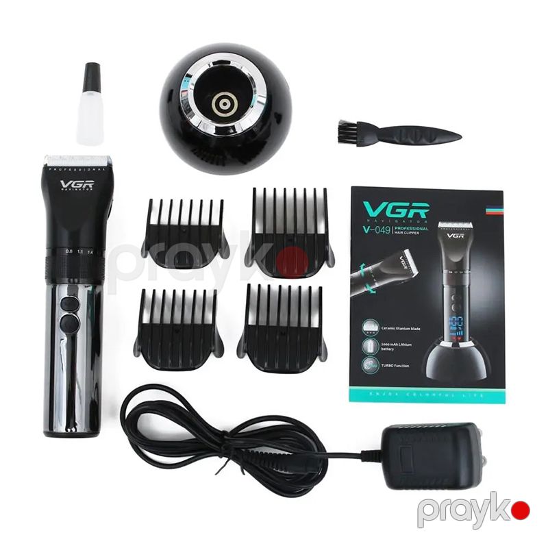 Yüksəsk Keyfiyyətli VGR V-049 Trimmer, LED Ekrana Sahib Kişi Üçün Saç Kəsmə Maşını Aşağı Səs Gücü Və Seramik Bıçaq — Usturalar, trimmerler və epilyatorlar, Bakı (6)