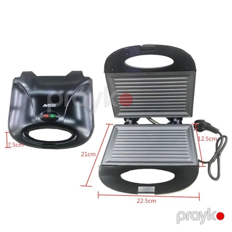 İki Tərəfli Bişirmə Səthinə Sahib Peşəkar Avınas Toster Yapışmaz Polad Səth Paslanmayan Polad Qril Toster Elektrikli Sendviç Hazırlayan Maşın — Toster və vaflyasıcı, Bakı (6)