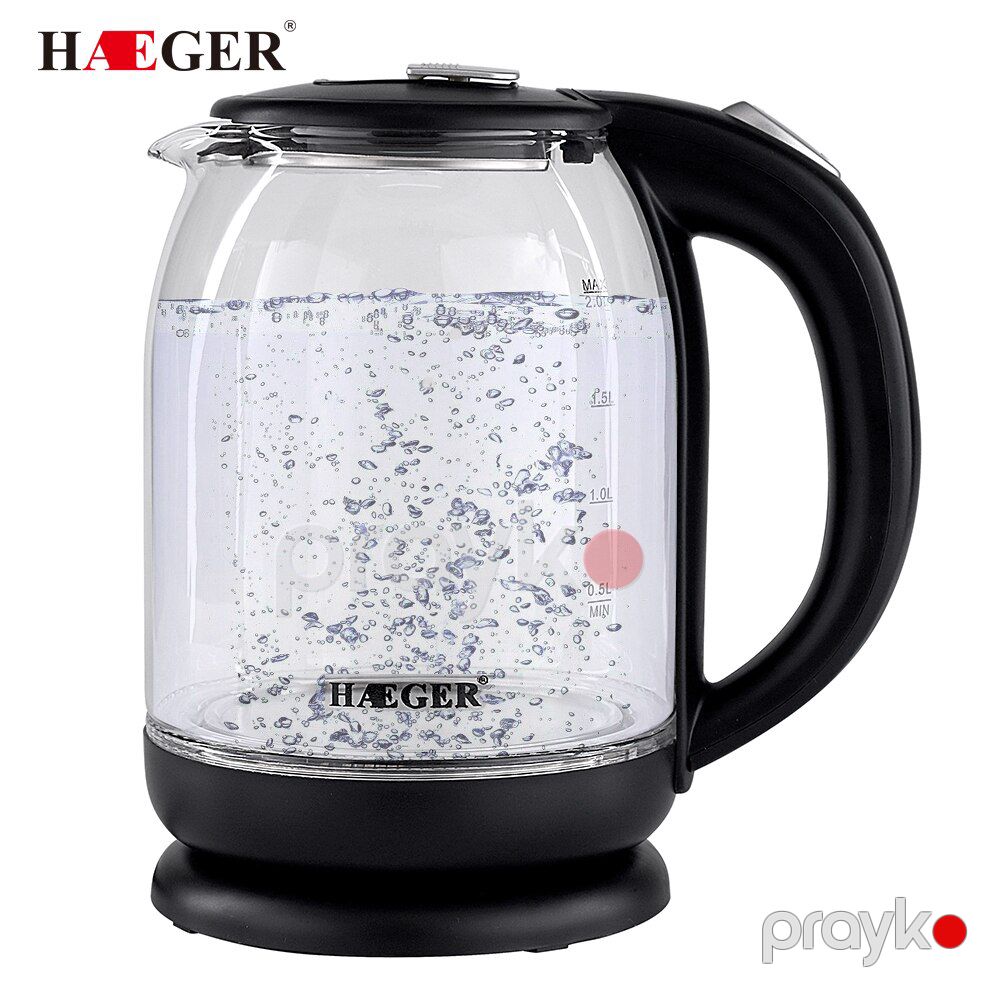 Haeger 2L 2000Vt Şəffaf Rəngli Elektrik Çaydanı Tez Qaynayan Elektrikli Çaydan — Elektrik çaydanları və termoslar, Bakı (3)
