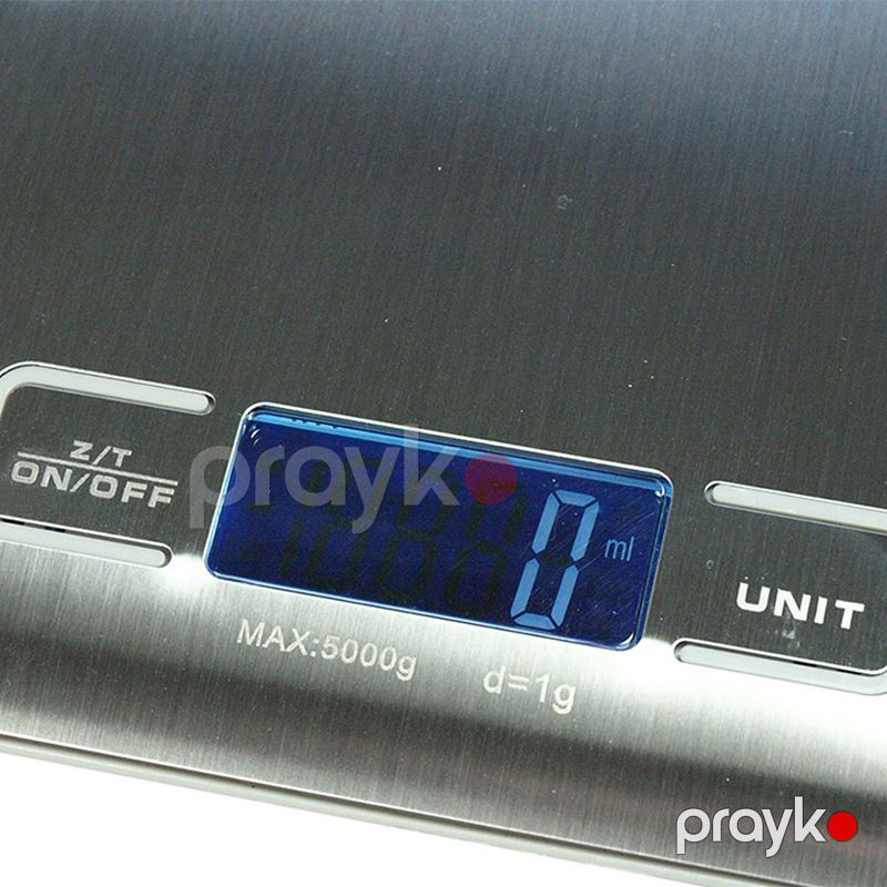 DSP Mətbəx Tərəzisi 1Kg-5 kq Gümüş Reqemsal LED Ekran Mətbəx Tərərzisi Paslanmayan Polad Protativ Tərəzi — Tərəzi, Bakı (6)