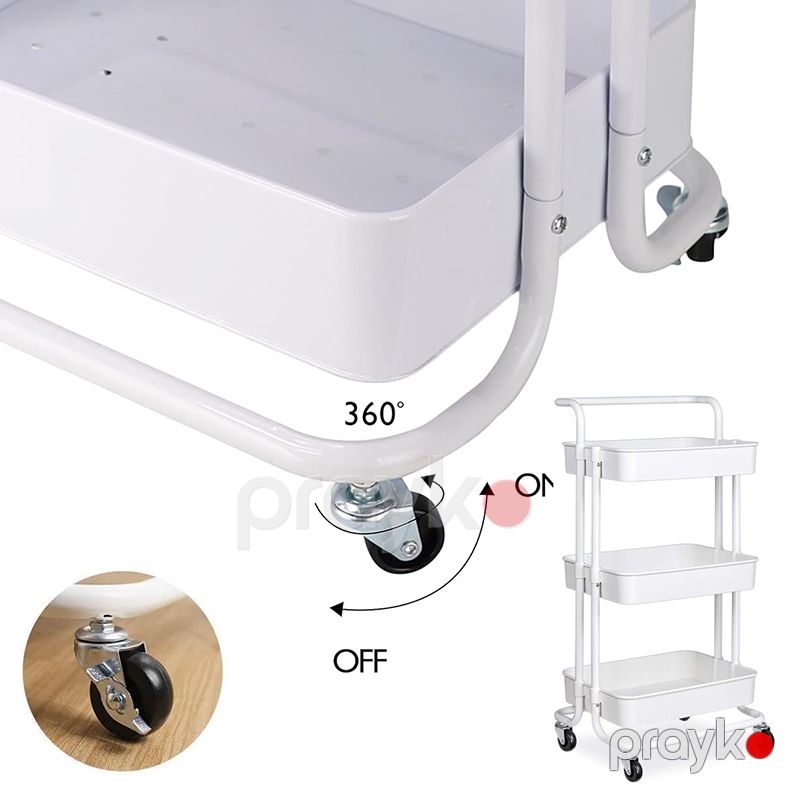 3 Pilləli Tərəvəz Saxlama Rəfi Ağ Rəngli Təkərli Kartof Soğan Rəfi Yüksək Keyfiyyətli Qida Rəfi 43 x 32 x 86 sm Organizer — Qablar və mətbəx əşyaları, Bakı (5)