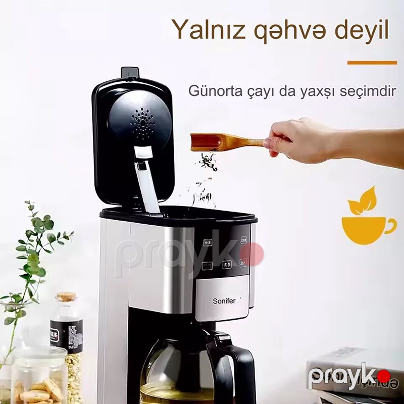 Sonifer SF-3556 Çoxfunksiyalı Qəhvə Maşını Yüksək Keyfiyyətli Kofe Hazırlayan Aparat — Digər mətbəx texnikası, Bakı (2)
