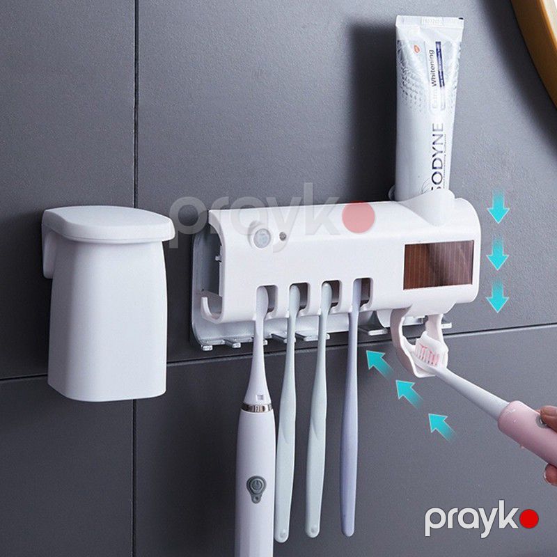 Çoxfunksiyalı Ultrabənövşəyi Sterilizasiya Diş Fırçası Divara Quraşdırılmış Avtomatik Diş Pastası Rəfi Şarj Ediləbilən Diş Fırçası — Mallar, Bakı (3)