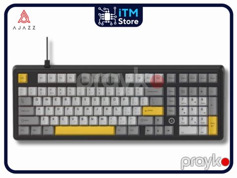 Ajazz AK980 Black Gray Yellow — Bakı