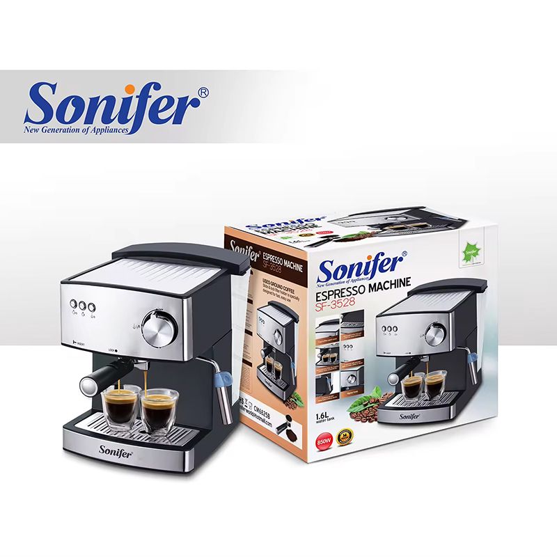 Sonifer SF-3528 Çoxfunksiyalı Qəhvə Maşını Yüksək Keyfiyyətli Kappuçino Espresso Kofe Hazırlayan Aparat 850W — Digər mətbəx texnikası, Bakı (6)