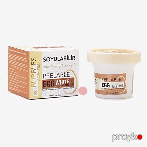 Bs Bubbles Cosmetic Pürüzsüz Dəri Üçün Soyula Bilən Yumurta Ağı Üz Maskası EGG Whıte Face Mask — Bakı