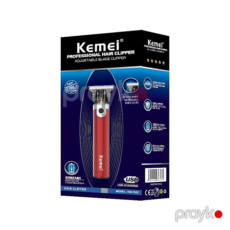 Kemei Professional Elektrikli Saç Qırxan Maşinka Simsiz Saç Kəşmə Maşını Polad Saç Kəsmə Trimmeri — Usturalar, trimmerler və epilyatorlar, Bakı (6)
