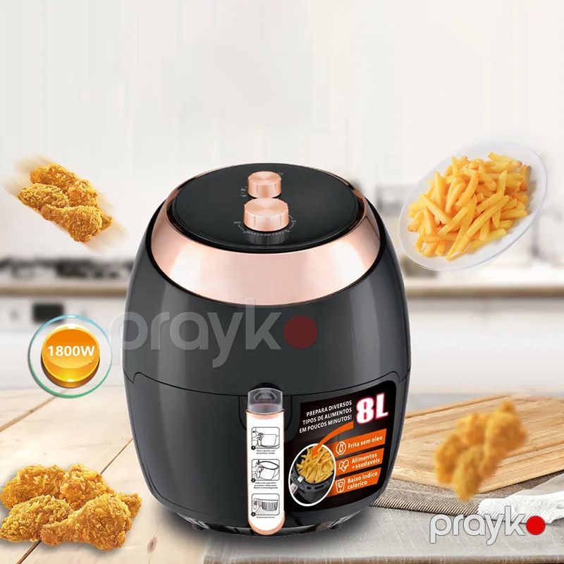 RAF R.5296 Çoxfunksiyalı Elektrikli Qızardıcı Hava Fritöz 1800W Gücündə Böyük Tutumlu 8 L — Digər mətbəx texnikası, Bakı (5)