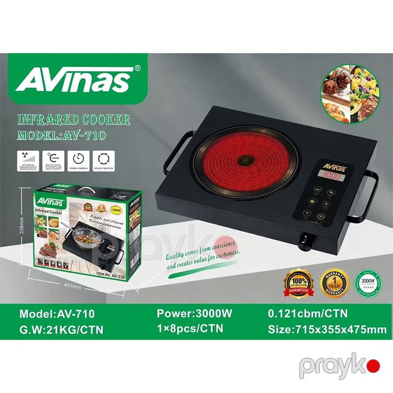 Avinas AV-710 Bişirmə Sobası və Elektrikli İnfraqırmızı Soba İsti Plitə İnfraqırmızı Soba Elektrikli soba Avinas AV-710 — Plitələr, Bakı (2)