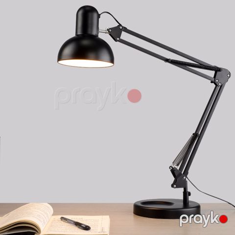 E27 Qısqaclı Tutacağı Stolüstü Lampa, Fırlana Bilən Dizayın Lampa Başlığı — Bakı