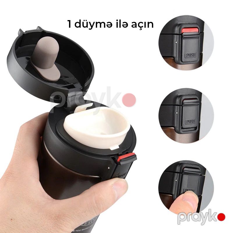 Bounce içkiləri isti saxlamaq üçün şüşə paslanmayan polad Milad Garrafa termal fincan 350ml — Mallar, Bakı (5)