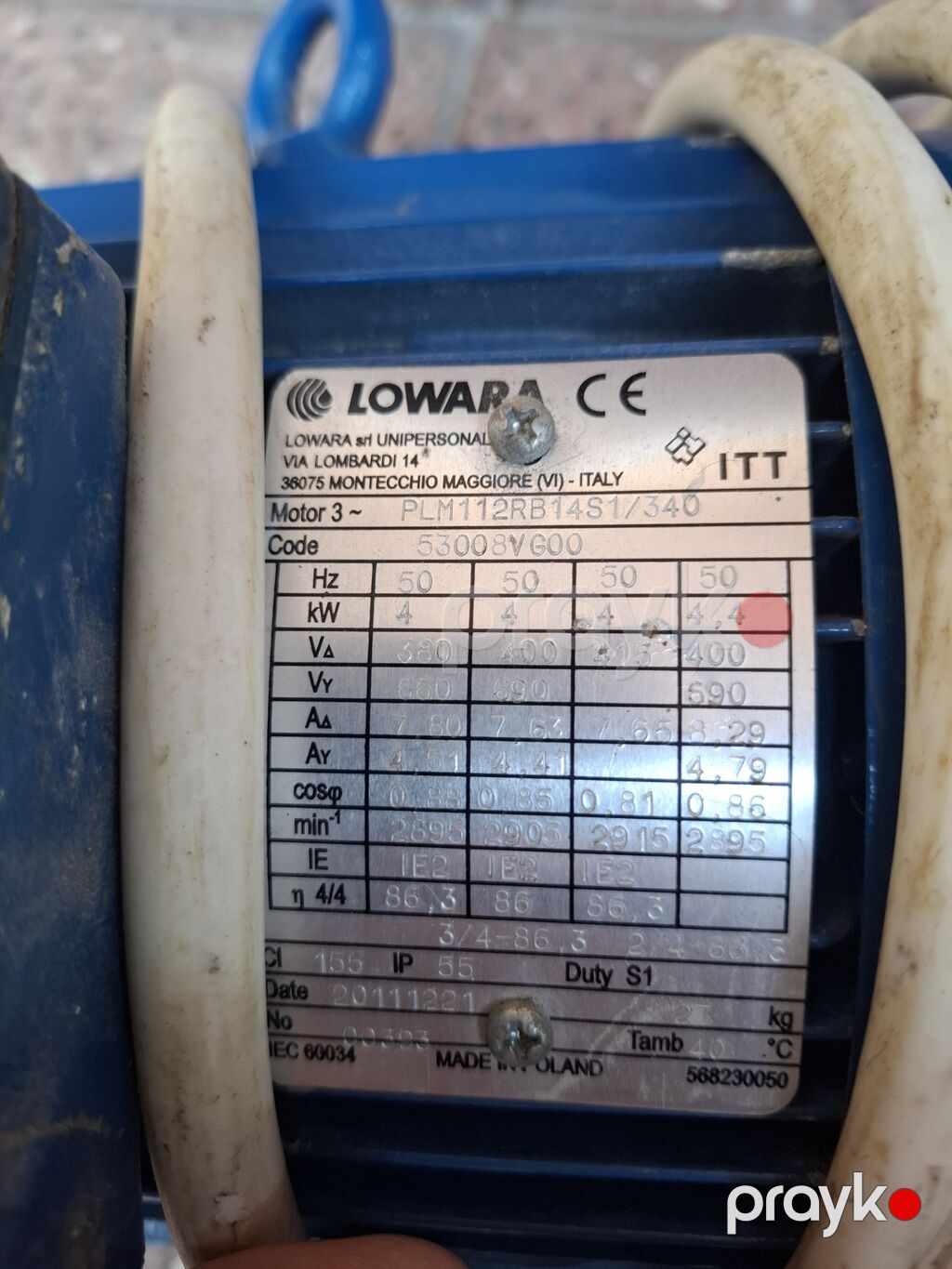 Lowara elektrik mühərriki Model: PLM112RB14S1/340 (Motor 3~) Mənşə — Mühərriklər, Bakı (3)