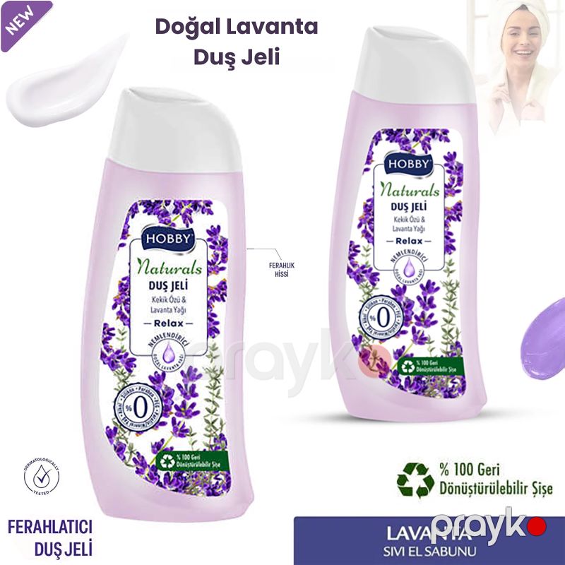 Hobby Naturals Kəklikotu Ekstraktı və Lavanda Yağı Rahatlaşdıran Duş Geli 450 ML Hobby Naturals Relax Duş Jeli — Gözəllik və səhiyyə, Bakı (3)