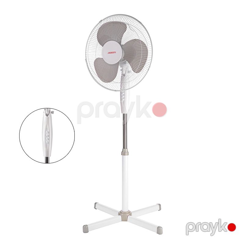 Ardesto FN-1608CW Döşəmə Ventilatoru Ağ Rengli Avtomatik Dönmeli Elektrikli Ventilator — Ventilyatorlar, Bakı (2)