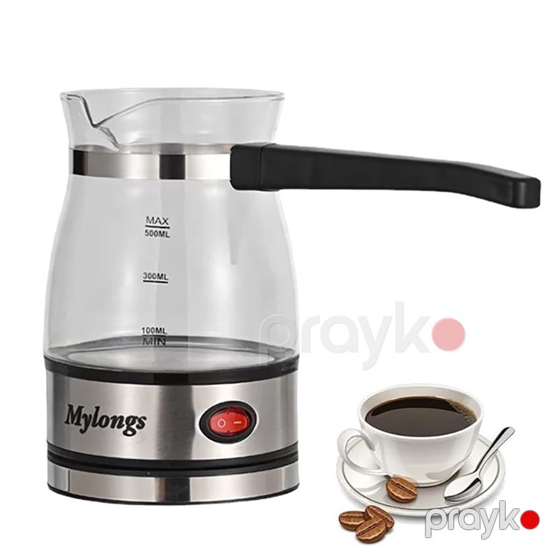 Mylongs KF-008 Türk Şüşə Qəhvə Dəmləyicisi 600W Elektrikli Kofe Hazırlayıcı Maşın 500мл Davamlı Moka Çaydanı — Digər mətbəx texnikası, Bakı (2)