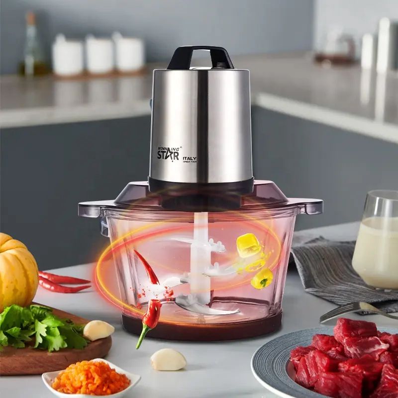 Wınnıng Star Çoxfunksiyalı 2 Sürətli Doğrayıcı Tərəvəz Doğrayıcı Tutum 2L — Blenderlər, xırdalayanlar və mikserlər, Bakı (7)