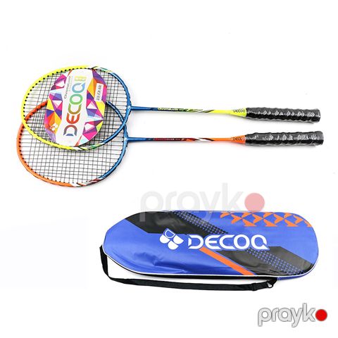 Təkminləşdirilmiş Decoq Badminton Raketkası Göy Rengli Çantalı Decoq Badminton Raketkası — Bakı