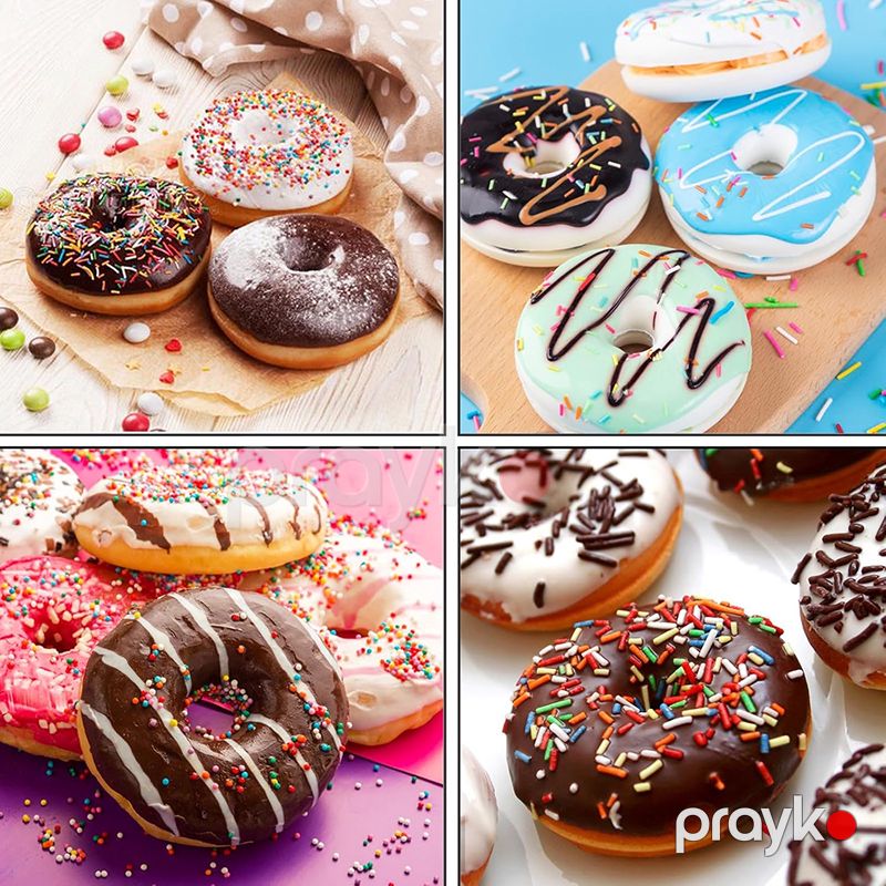 Bənövşəyi Mavi rengli Donuts üçün Silikon Qəlib 6 Yeri olan silikon keks qabı yapışmayan ponçik qəlibi — Qablar və mətbəx əşyaları, Bakı (2)