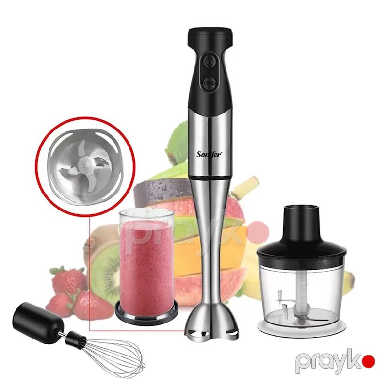 Sonıfer SF-8013 Çoxfunksiyalı Elektrikli Blender Dəsti Əl Blenderi Smoothie Blender 500 W — Blenderlər, xırdalayanlar və mikserlər, Bakı (2)