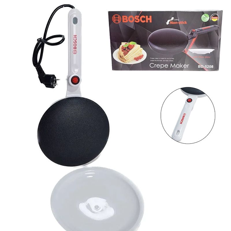 Elektrikli Krep Hazırlayan BD-5208 Bosch Pancake Bişirici Yapışmaz Mətbəx Tosteri 650W Gücündə Portativ Toster — Toster və vaflyasıcı, Bakı (2)
