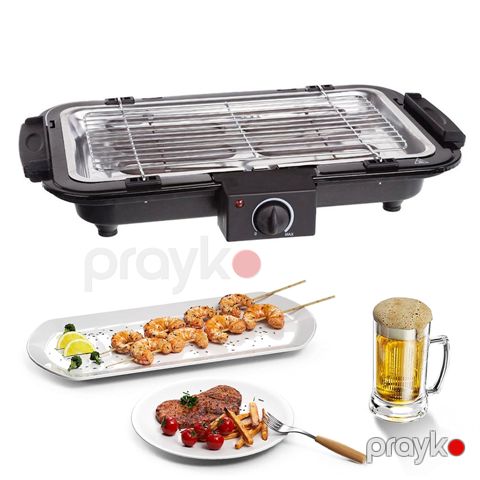 Hausberg Electric Barbecue HB-530 Electric Grill Elektrikli Barbekü Tüstüsüz Elektrikli Qril Yapışmayan Örtüklü Manqal — Bakı