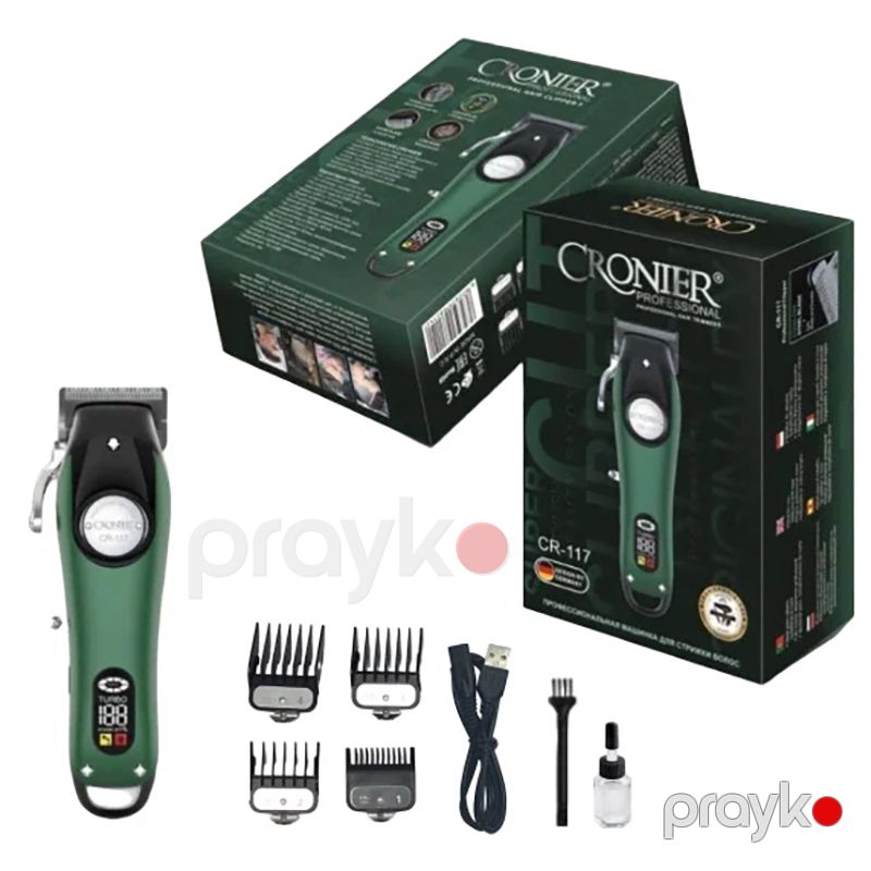Cronier CR-117 Yüksək Keyfiyyətli Professional Saç Saqqal Təraş Maşını Trimmer — Usturalar, trimmerler və epilyatorlar, Bakı (3)