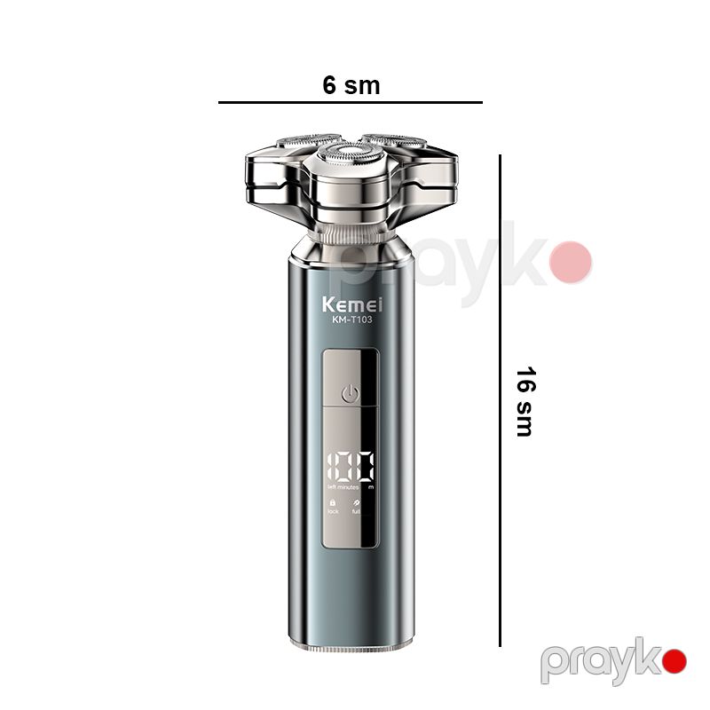 Kemeı Km-t103 - Ülgüc Yeni Portativ Yuyula bilən Elektrikli Üz Qırxma Maşını — Usturalar, trimmerler və epilyatorlar, Bakı (4)