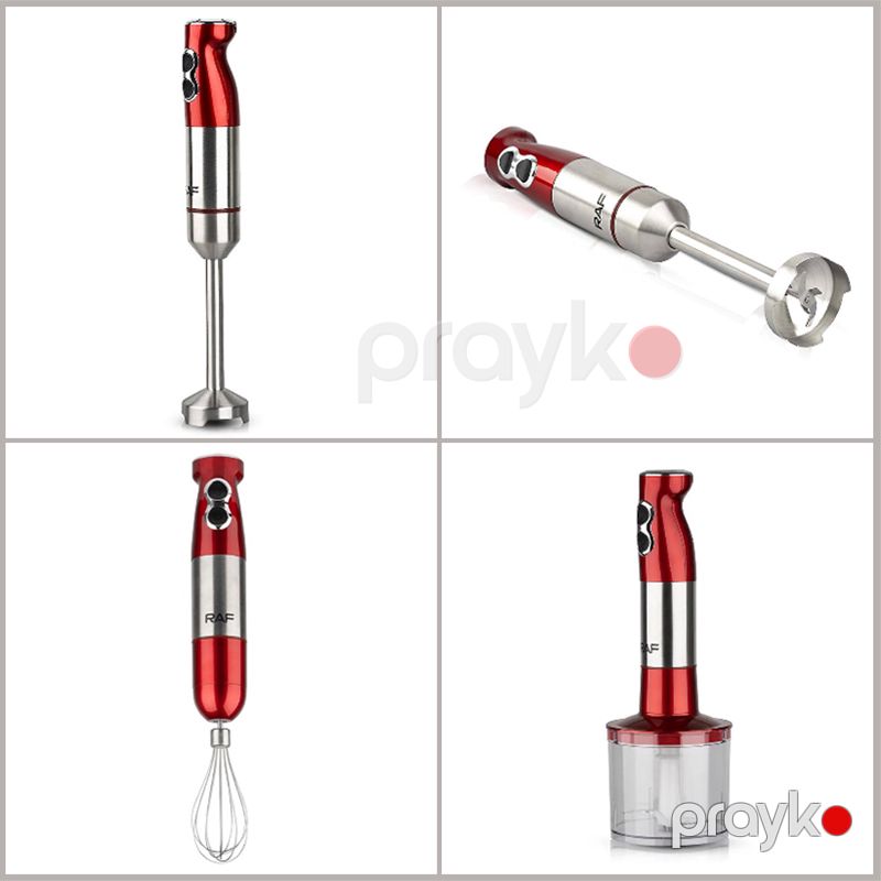 Dəyişən Sürətli Peşəkar RAF İmmersion Blender 1000W Gücündə 4-ü1 Arada Əl Blender Dəsti Paslanmayan Polad Turbo Blender — Blenderlər, xırdalayanlar və mikserlər, Bakı (4)