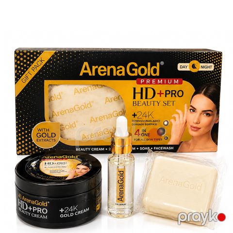 ArenaGold Premium Hd+pro Beauty Set – 24K Qızıl Tərkibli Üz Baxım Dəsti — Bakı