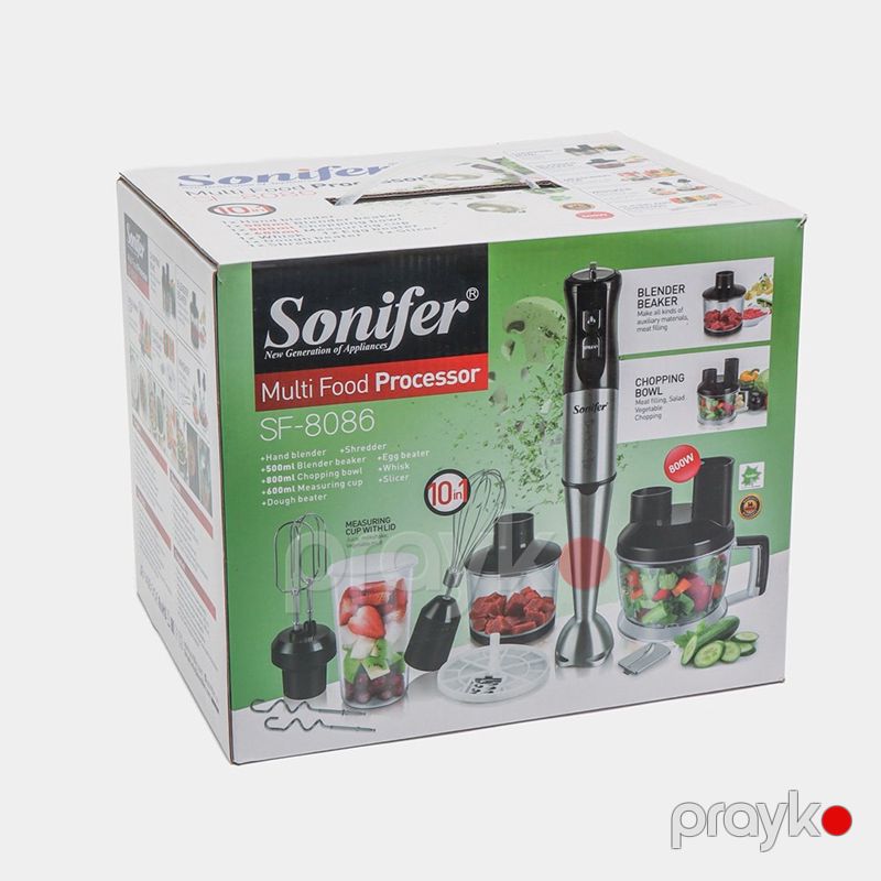 Sonifer SF-8086 Çoxfunksiyalı Elektrikli Blender Dəsti Yumurta Çırpıcı 800 W — Blenderlər, xırdalayanlar və mikserlər, Bakı (6)