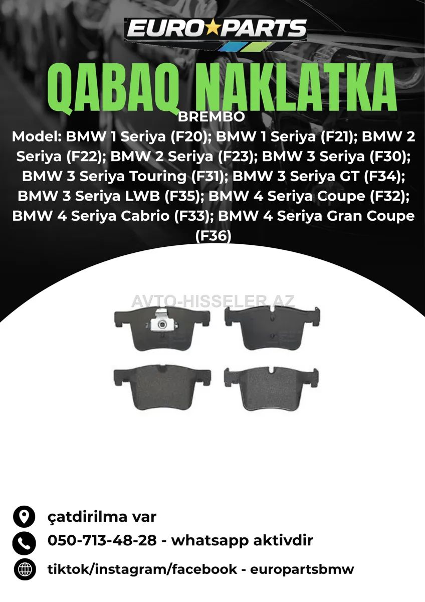 BMW F22 Brembo Qabaq Naklatka — Bakı