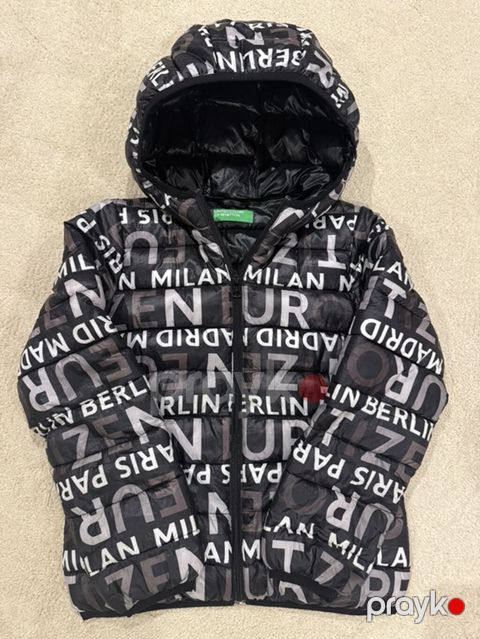 Benetton Uşaqlar üçün qışlıq kapüşonlu puf şişmə gödəkçə, 25azn, 7-8 — Bakı