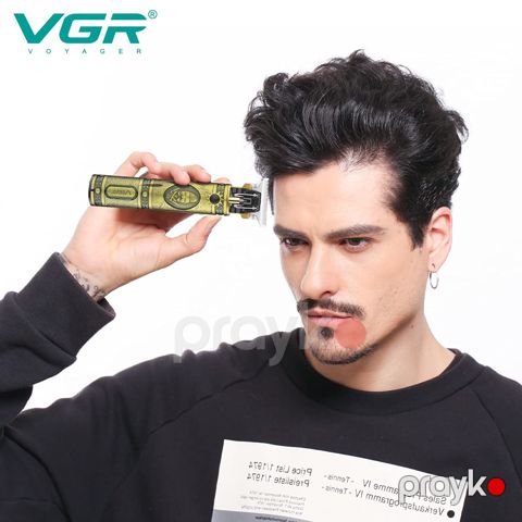 VGR V-085 Doldurulabilən Saç Kəsicisi, T-Bıçaqlı Trimmer, 3 Darağı Və Fırçası olan Simsiz Saç Qırxan Maşını — Bakı
