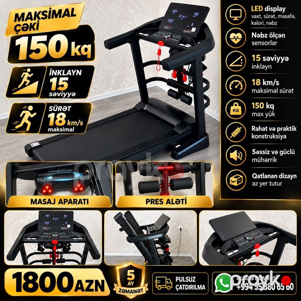 Qaçış aparatları – evdə rahat və effektiv məşq üçün ideal seçim Model — Koşu simulyatorları, Bakı (3)