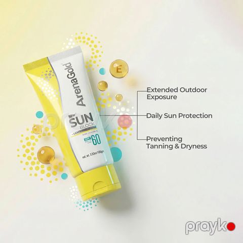 Arena Gold Sun Block SPF 60 Günəşdən Qoruyucu Spf Krem 100 q — Bakı