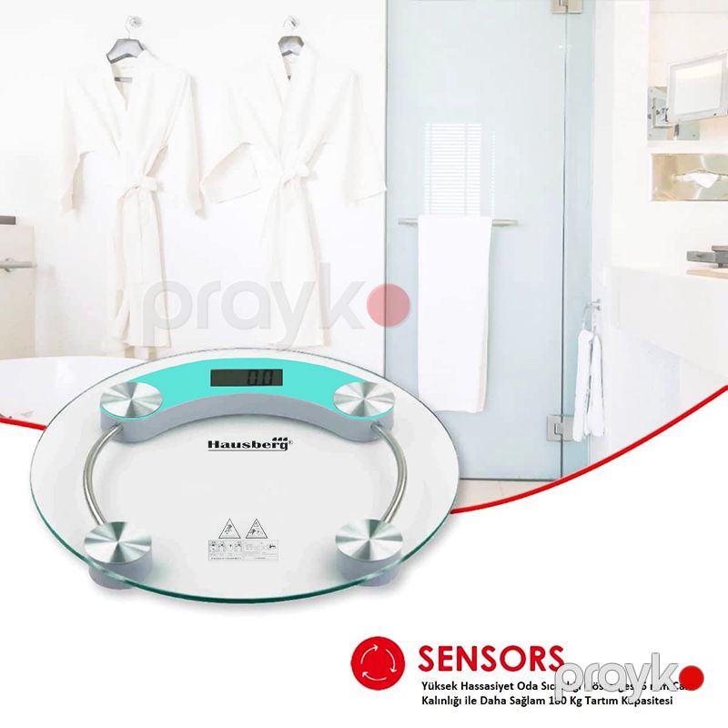 Hausberg HB-6000BL Çəki Tərəzisi LCD Displey, Avtomatik söndürmə 180 kq, Şəffaf şüşə Tərəzi — Tərəzi, Bakı (3)